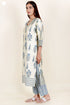 Tussar Cotton Kurta Pant And Dupatta Set In Block Print